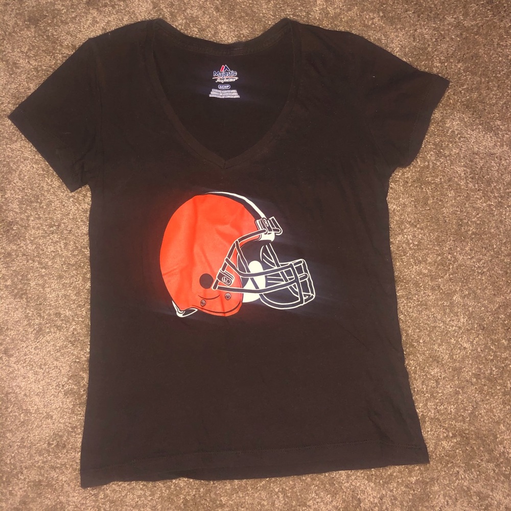 Browns V Neck T Shirt
